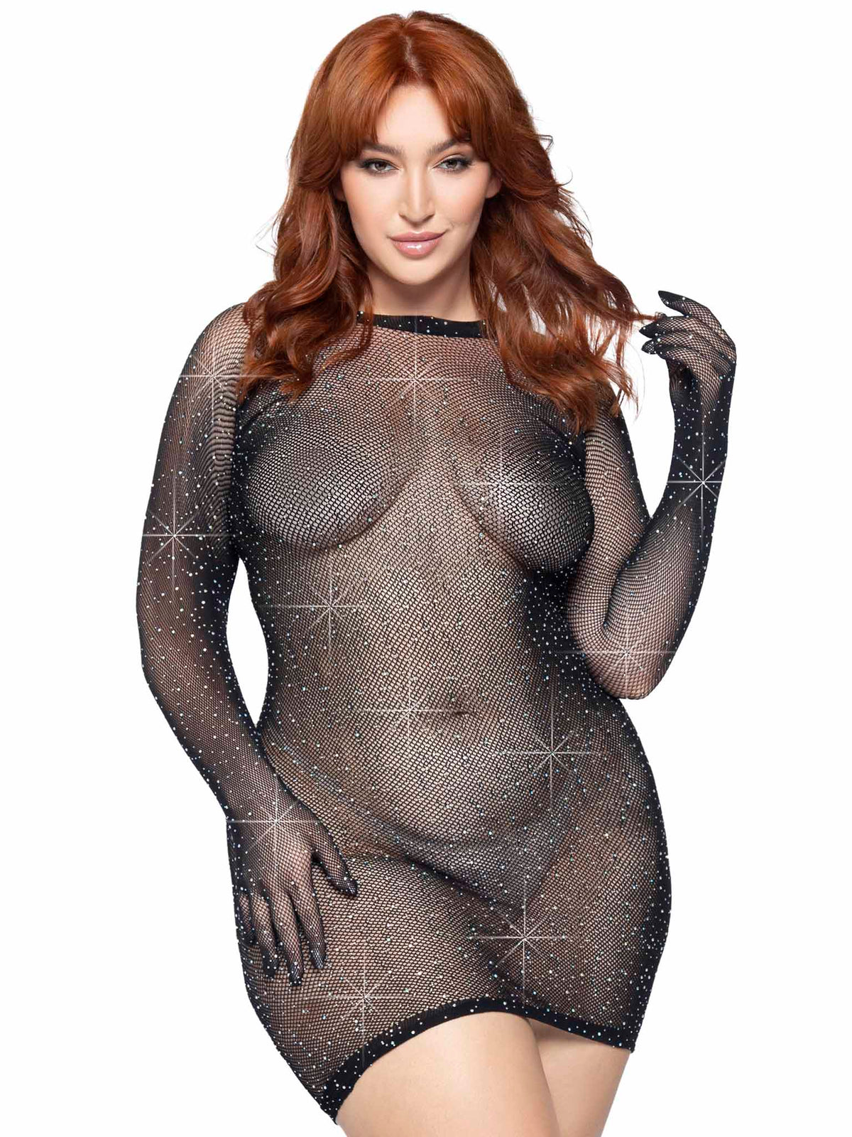 Late Night Love Gloved Dress - Plus Size