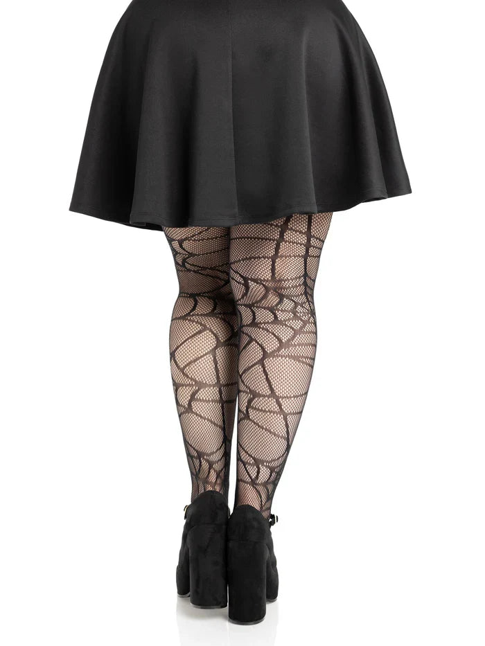 Spiderweb Net Tights - Plus Size