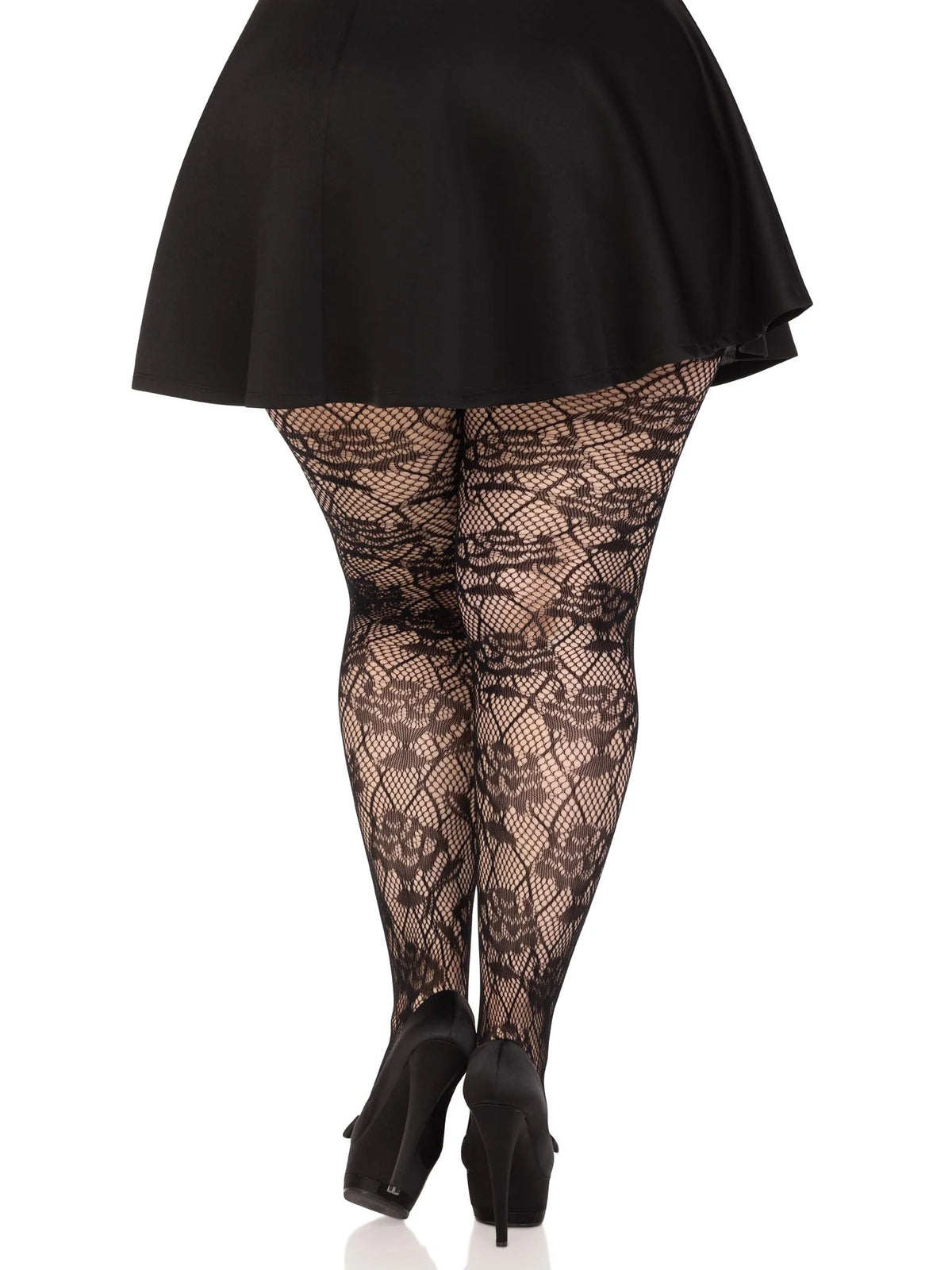 Wild Rose Floral Tights - Plus Size