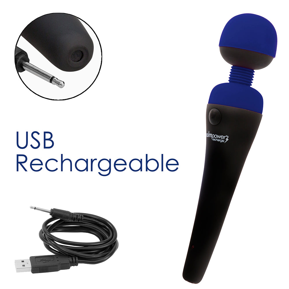 Palm Power Massager Blue Rechargeable