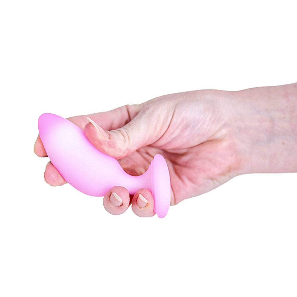 4" Softies Dual Layer Butt Plug Pink