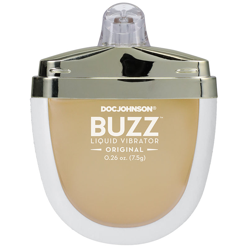 Buzz - Original Liquid Vibrator - Intimate Arousal Gel - 0.26 oz. - White, Gold