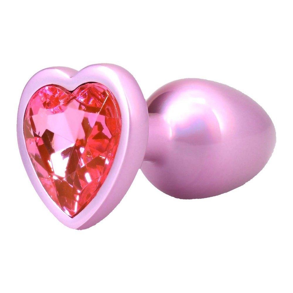 Booty Bling Heart Diamond Plug Small Pink