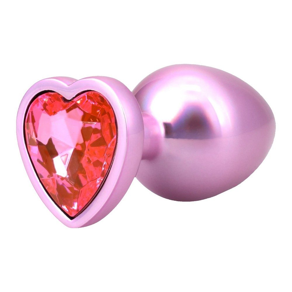 Booty Bling Heart Diamond Plug Large Pink