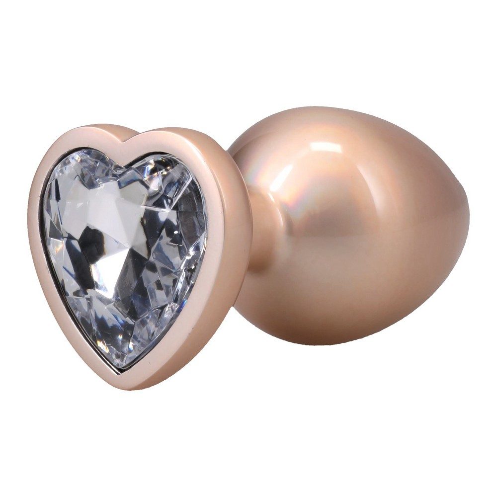 Booty Bling Heart Diamond Plug Large Gold