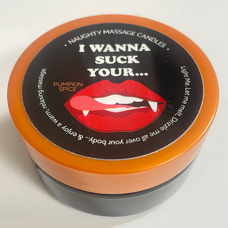 1.7 oz Massage Candle “I Wanna Suck†Pumkin Spice