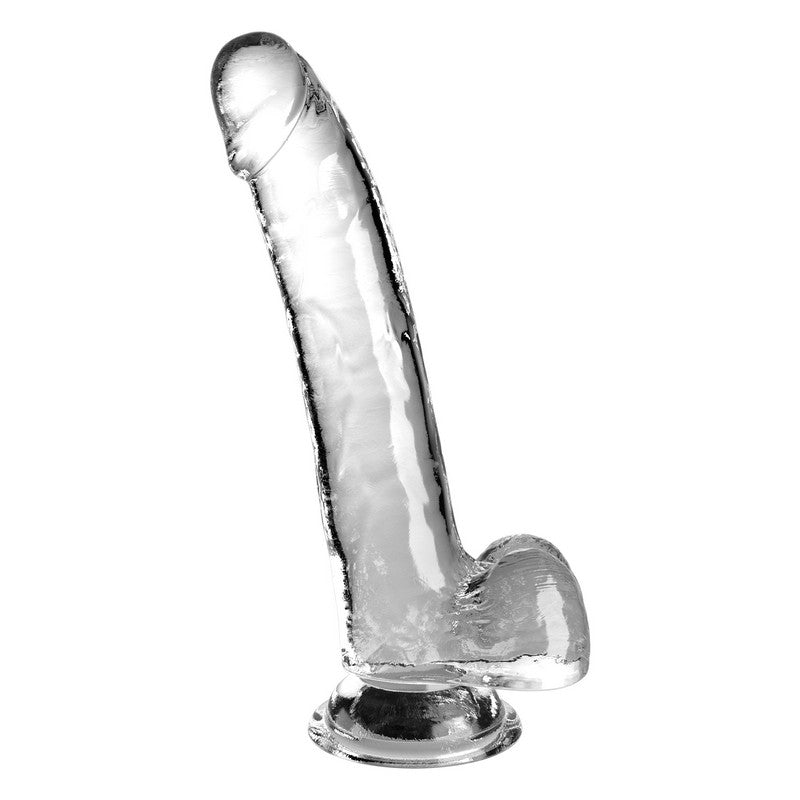 King Cock 9” with Balls Clear