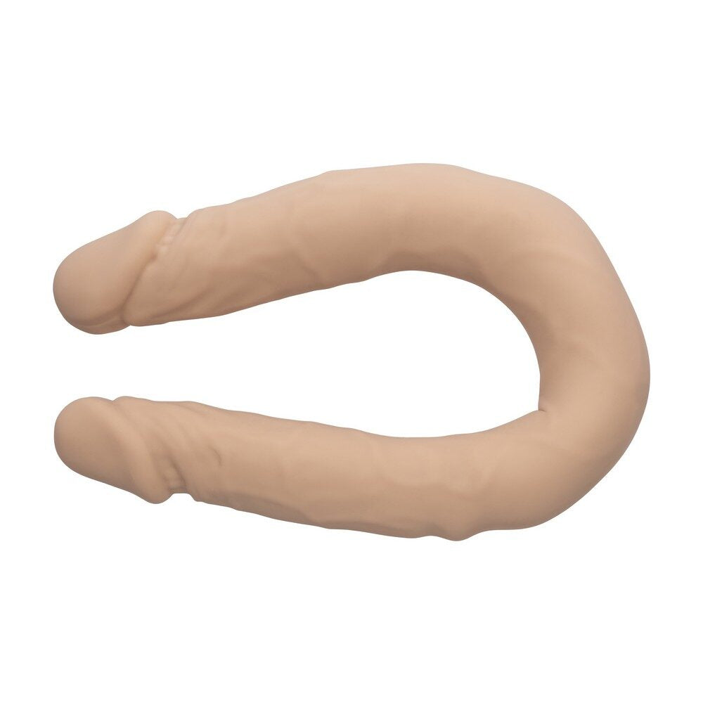 12" Silicone Stud Bend/Hold Double Dual Dong - Ivory