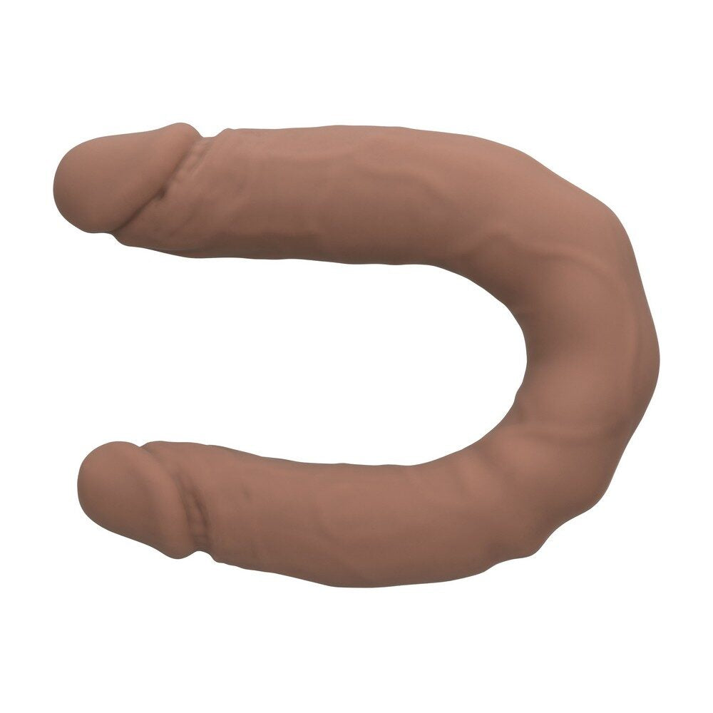 16" Silicone Stud Bend/Hold Double Dual Dong - Brown