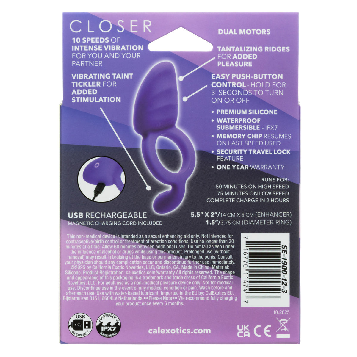 Closer® Intimate Rechargeable Ring Passion