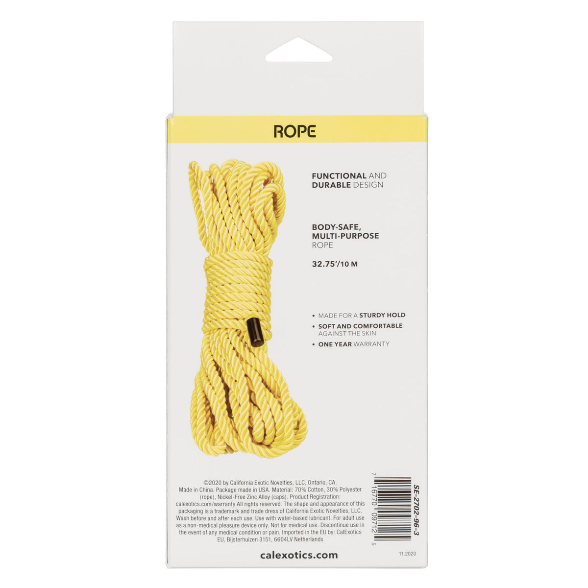 Boundless® Rope - 32.75'/10 m - Yellow