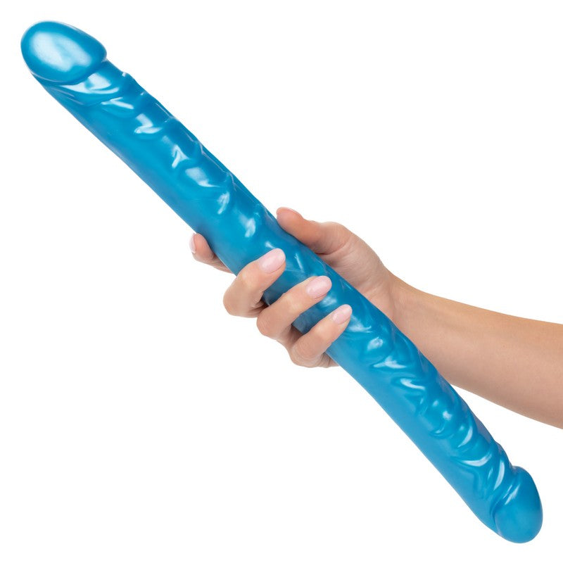 Size Queen 17” Double Dong Blue