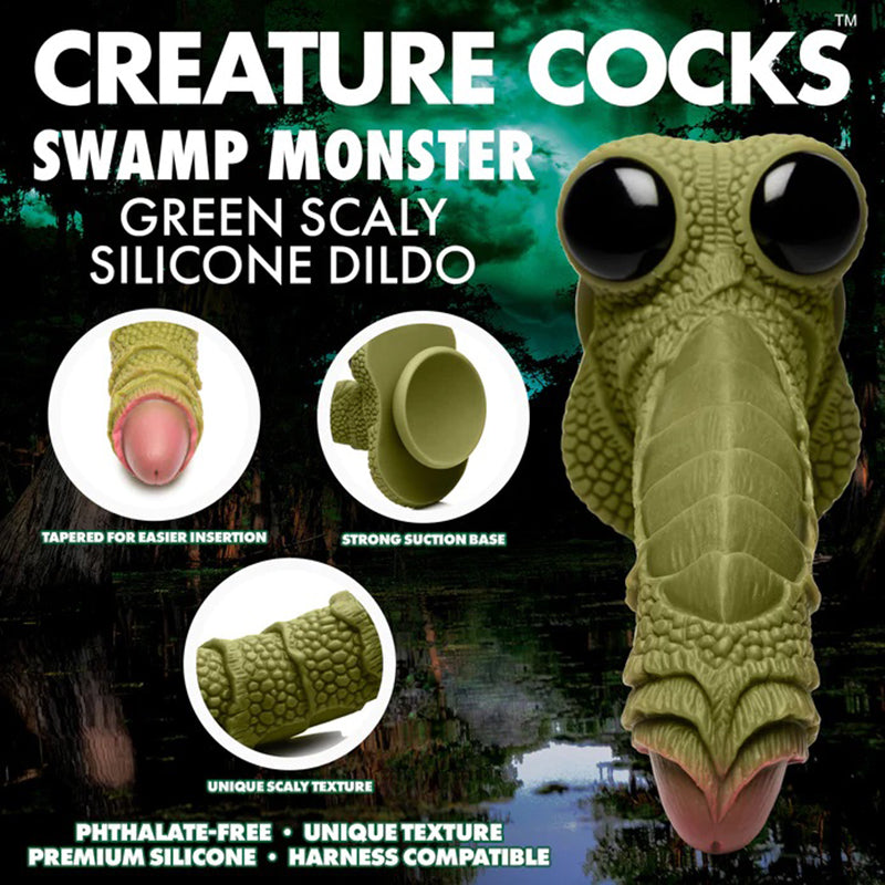 Swamp Monster Green Scaly Dildo