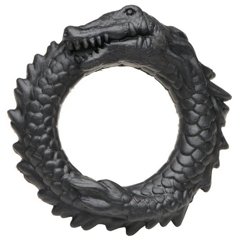 Creature Cock Black Caiman Silicone Cock Ring