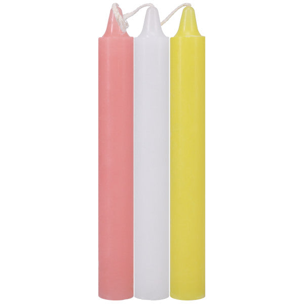 Japanese Drip Candles - 3 Pack - Pink, White, Yellow