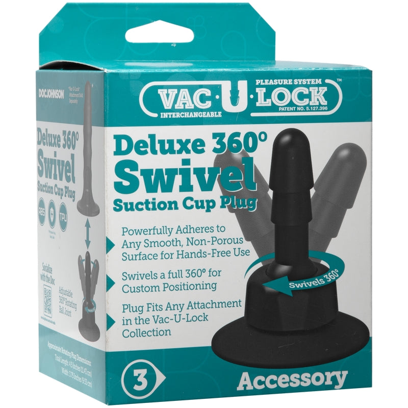 Vac-U-Lock Deluxe 360 degree Swivel Suction Cup Plug