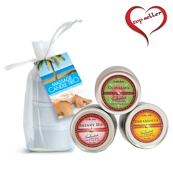 Trio Scented Massage Candles Three 2 oz. Massage Candles