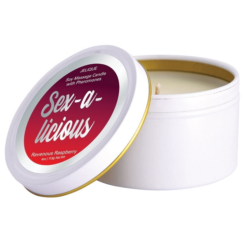 4 oz Massage Candle Sex-A-Licious Ravenous Raspberry