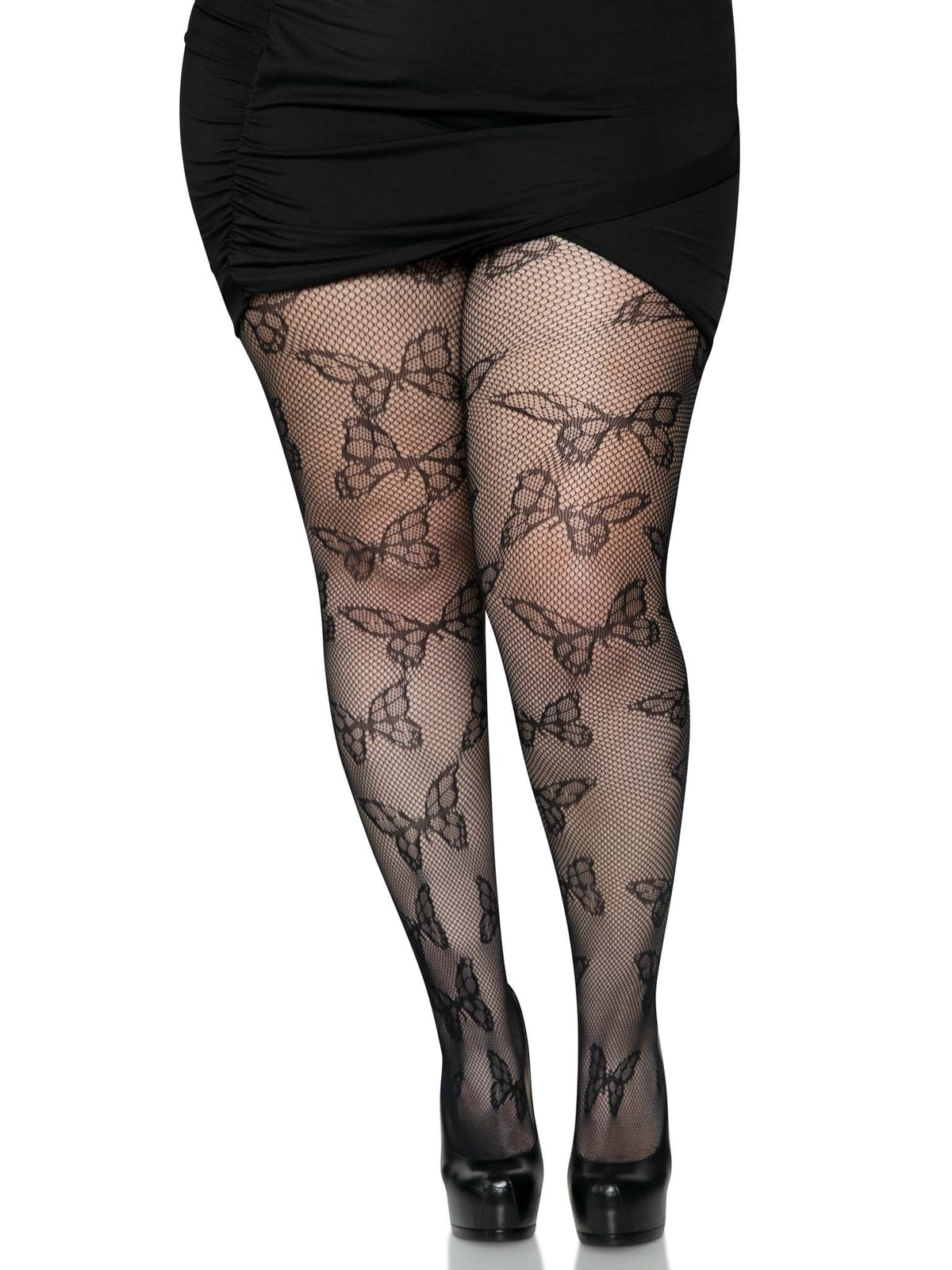 Butterfly Fishnet Tights - Plus Size