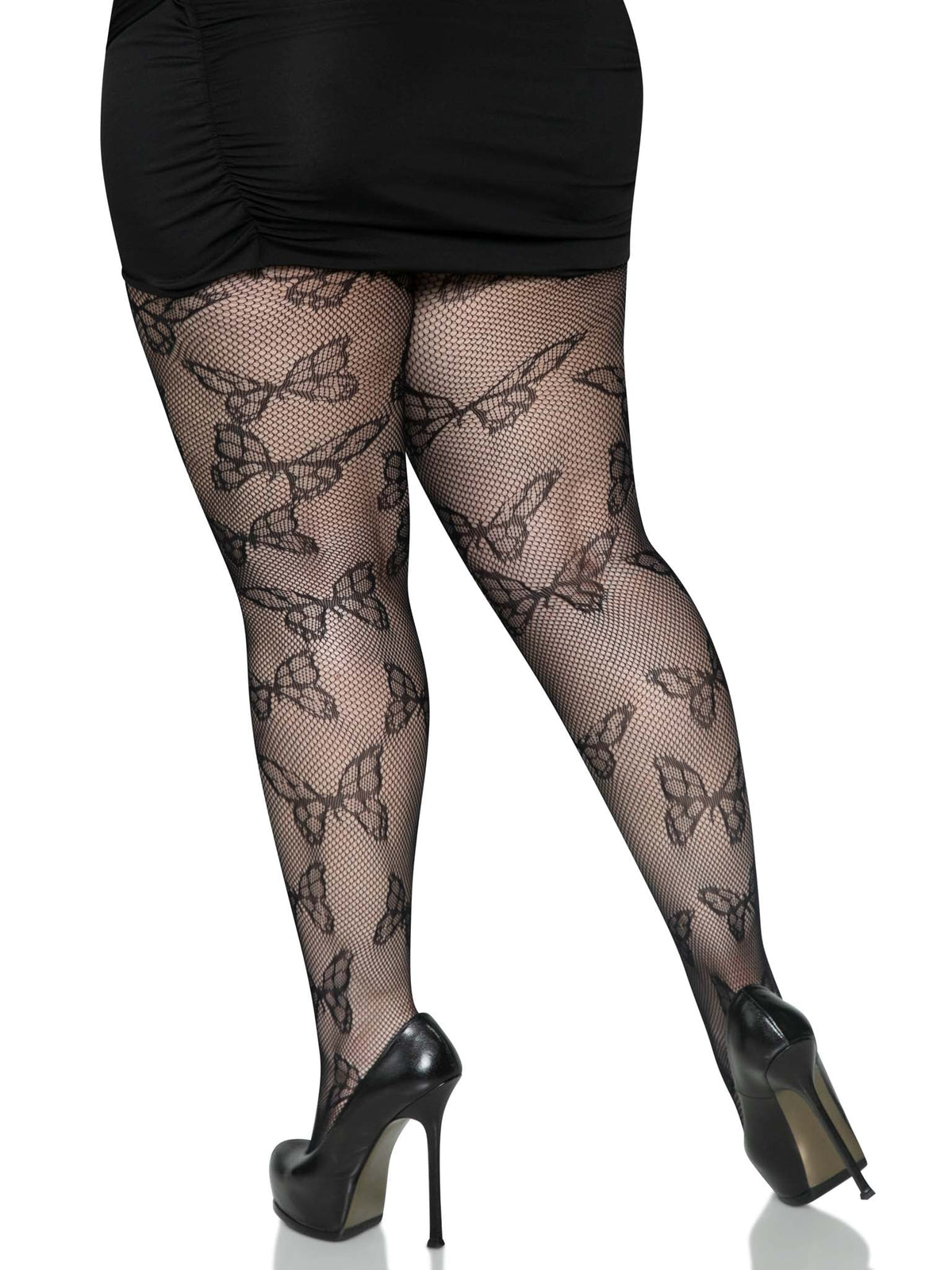 Butterfly Fishnet Tights - Plus Size