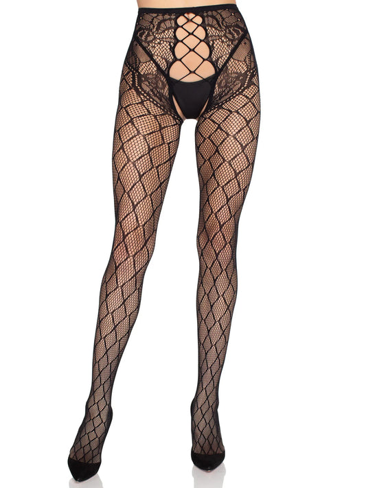 Seline Net Crotchless Tights