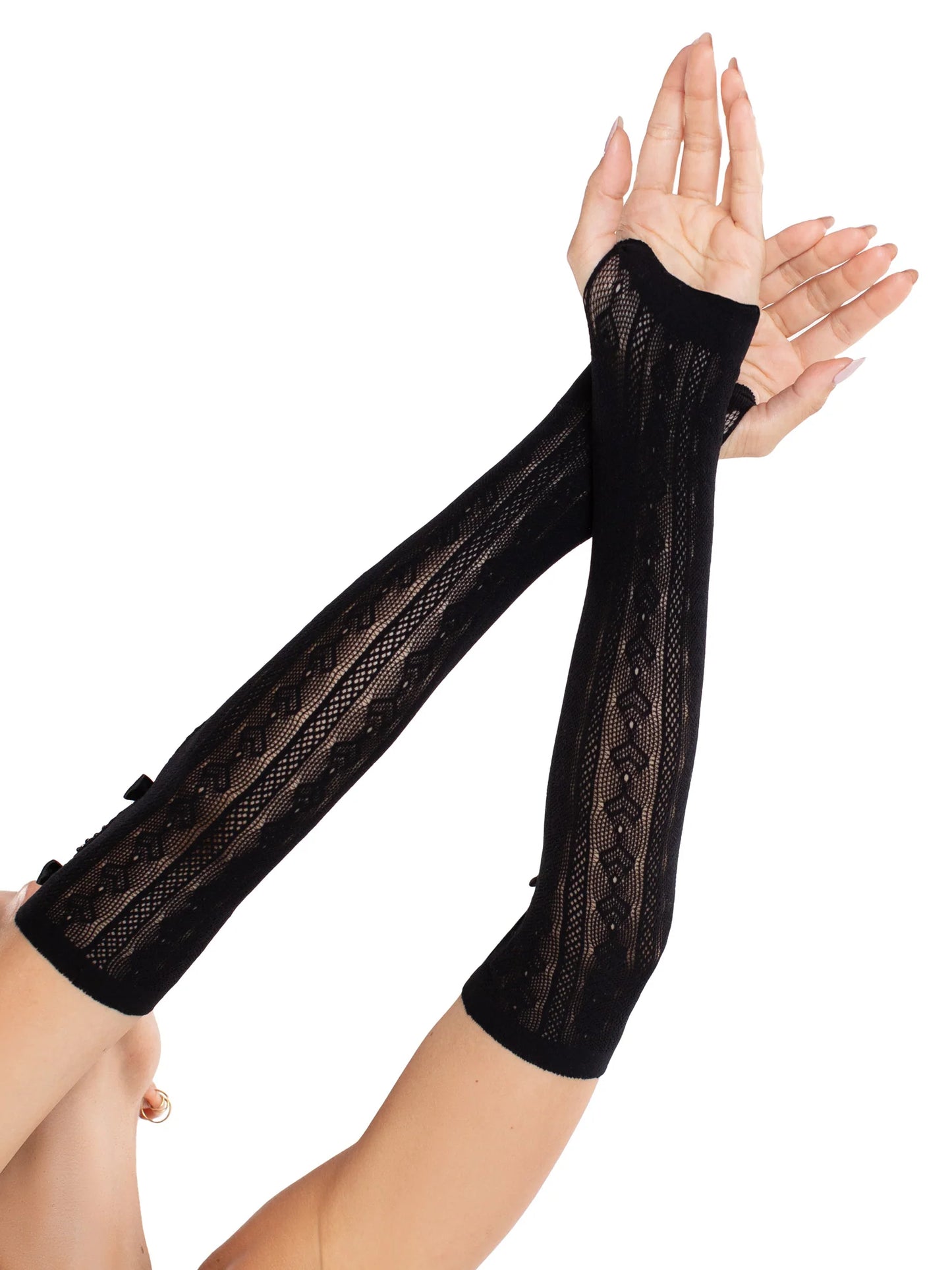 Sweetheart Striped Arm Warmers