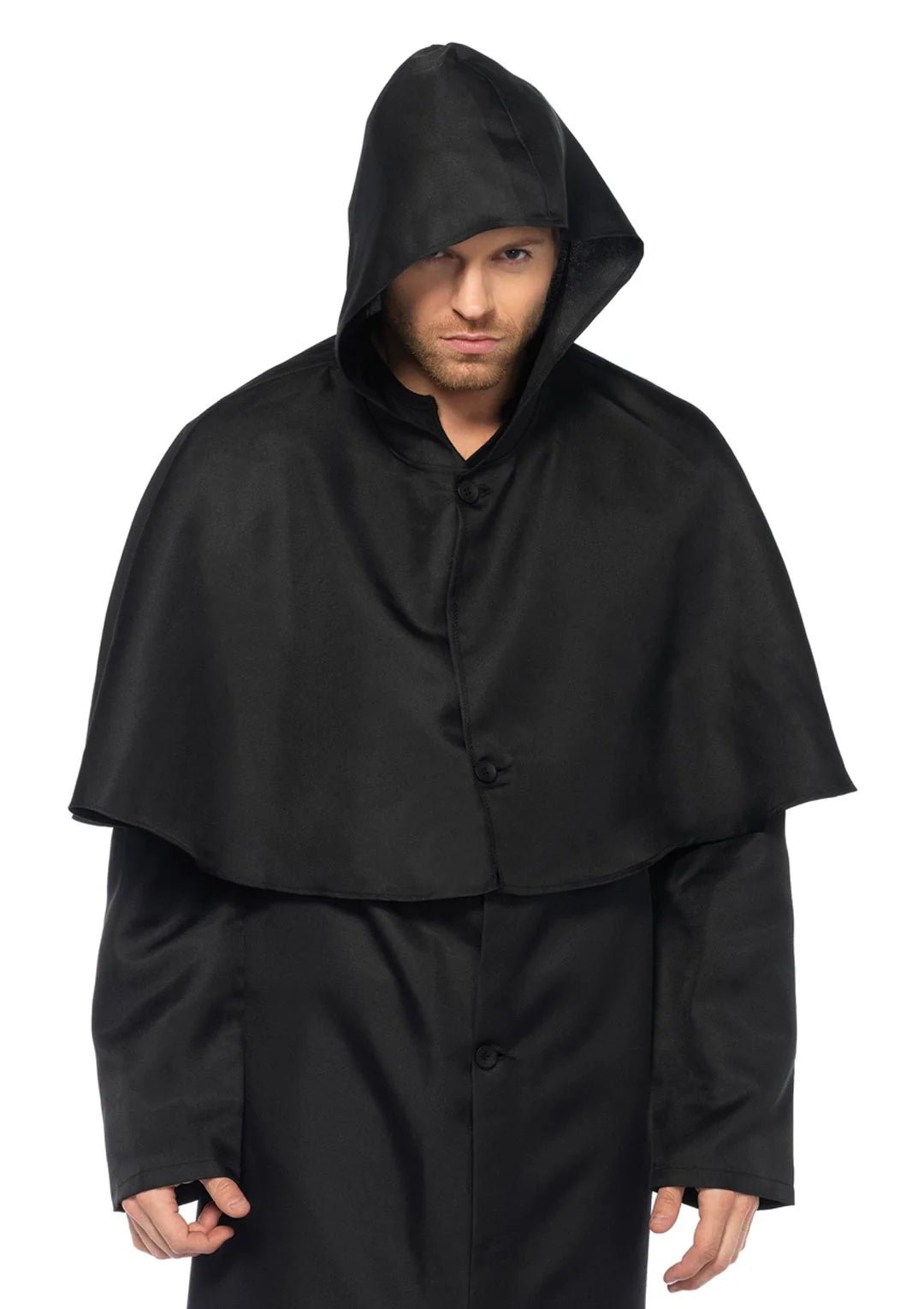Men's Plague Doctor Black Hooded Cloak