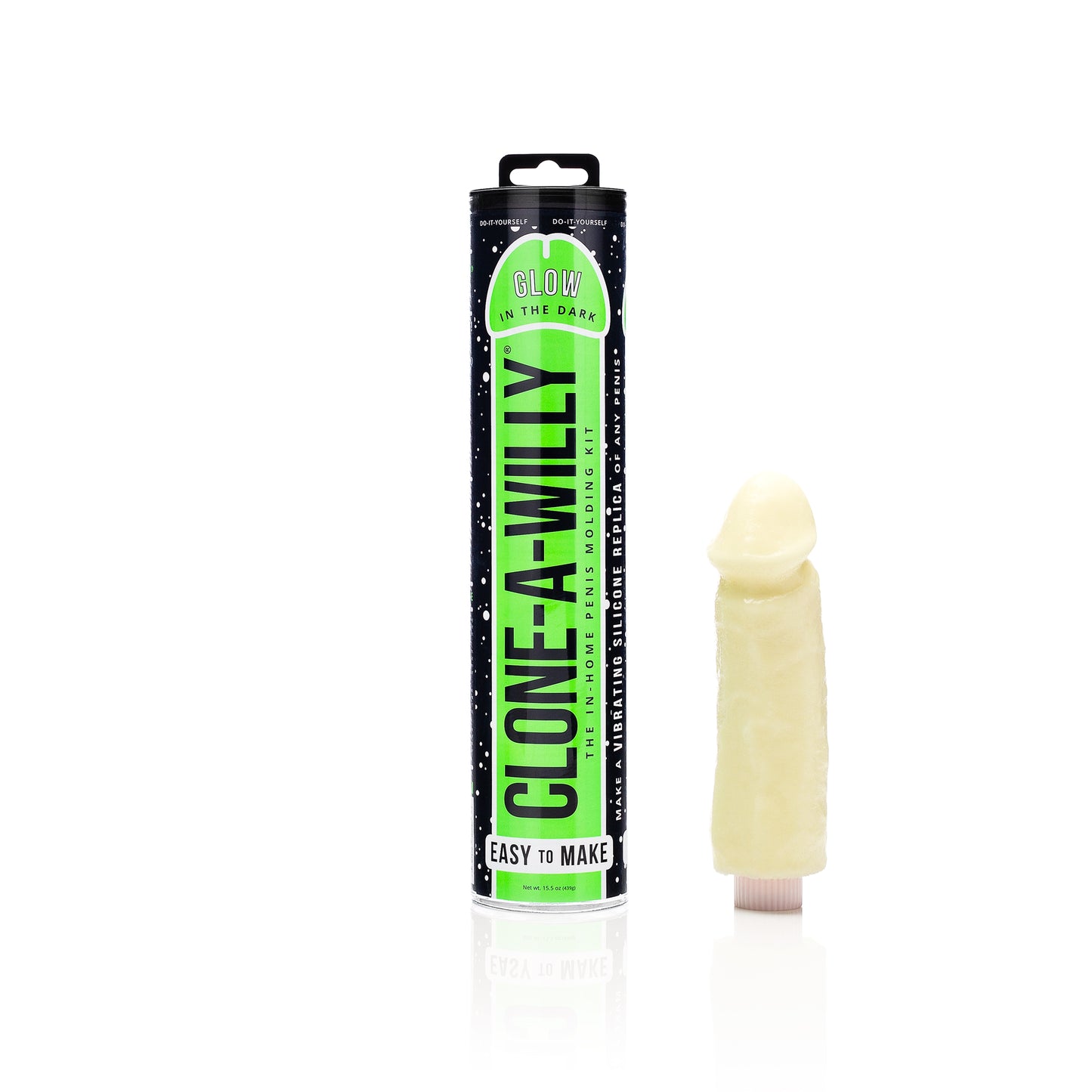 Vibrating Clone-A-Willy Glow in the Dark Green