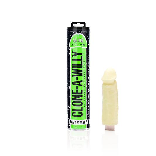 Vibrating Clone-A-Willy Glow in the Dark Green