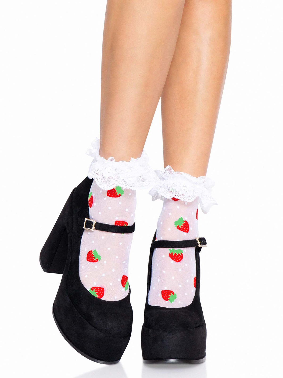 Strawberry Polka Dot Ruffle Top Ankets