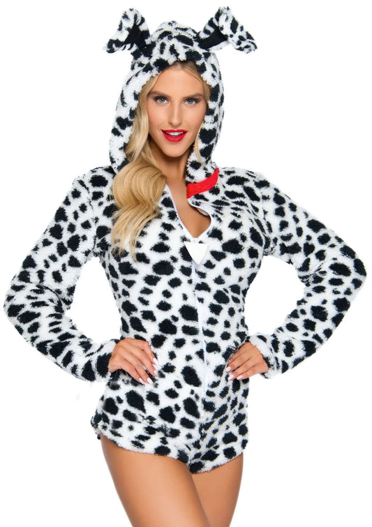 Darling Dalmatian Ultra Soft Romper With Hood