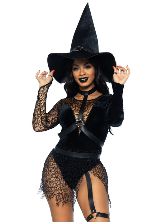 Crafty Witch Sexy Costume With Hat