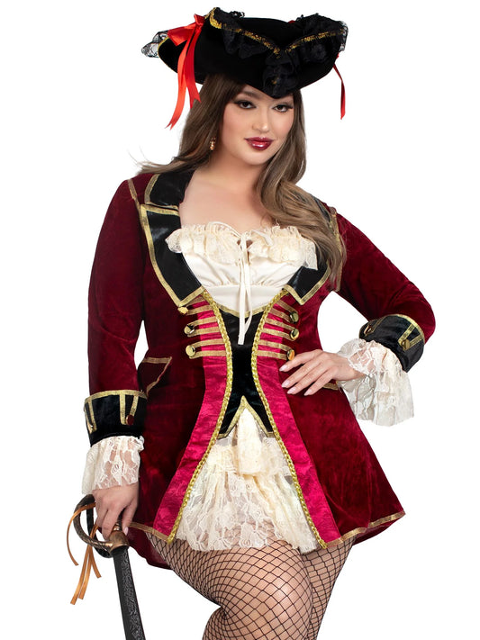 Captivating Captain Pirate Costume - Plus Size