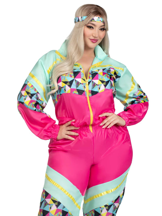 Totally 80s Tracksuit Costume - Plus Size