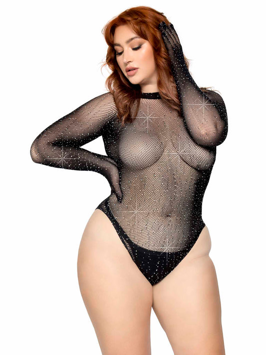 Risk Factor Gloved Bodysuit - Plus Size