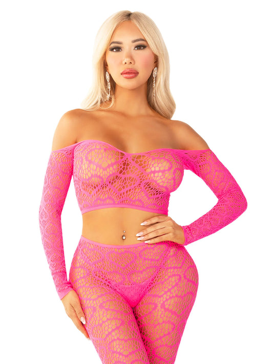 Wild Hearts Crop Top and Footless Tights