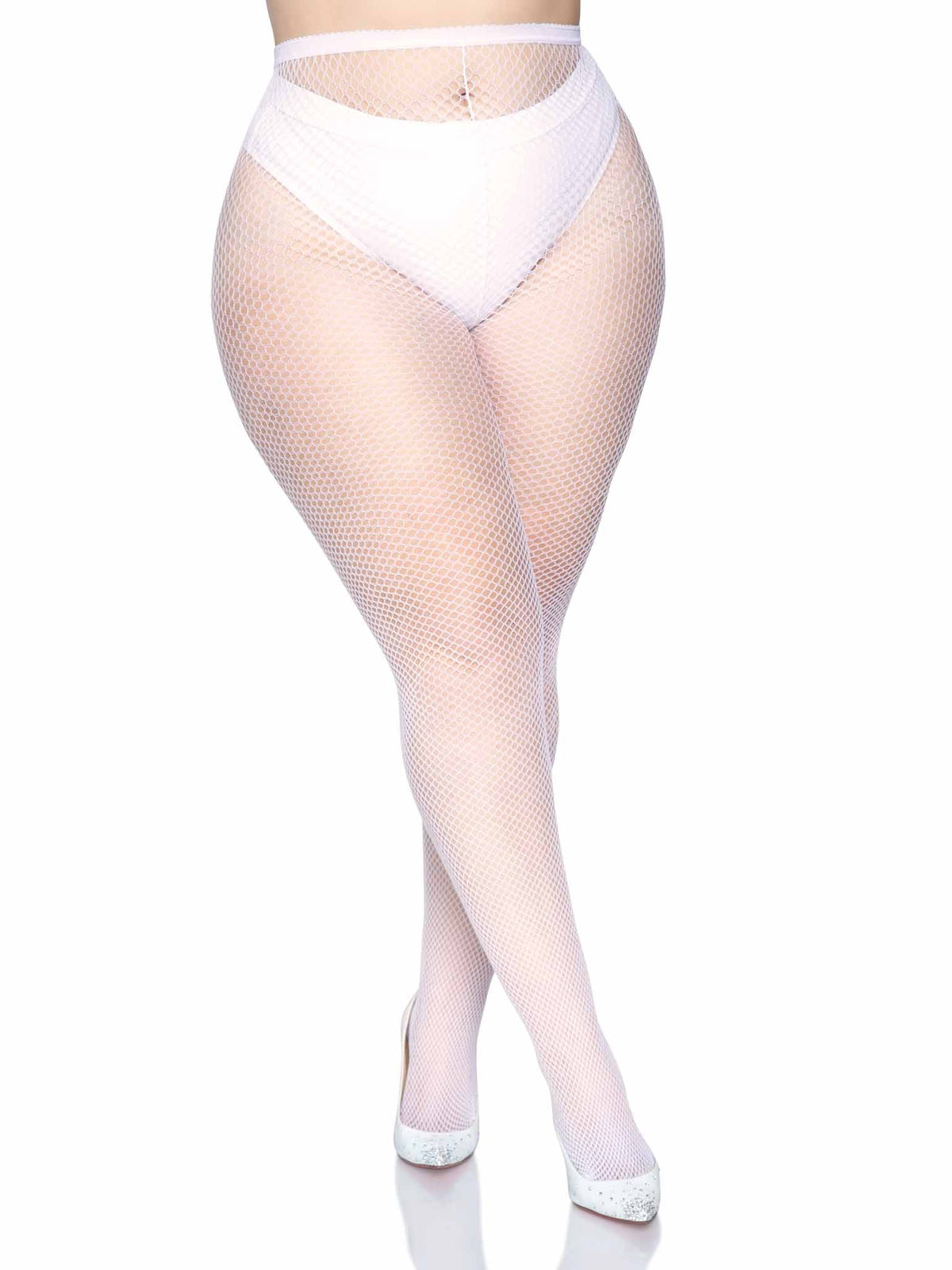Risa Nylon Fishnet Tights - Plus Size