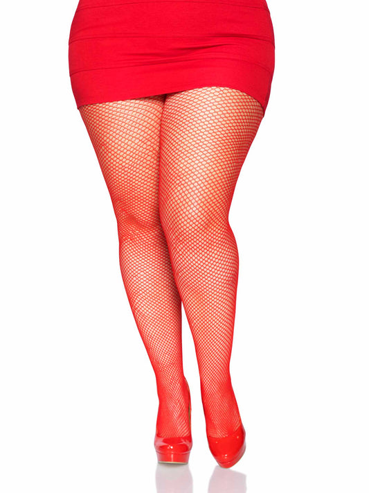 Risa Nylon Fishnet Tights - Plus Size