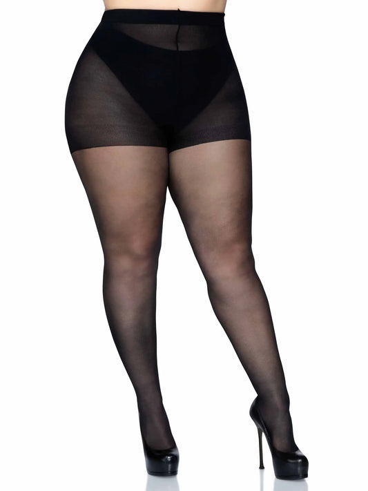 Cadi Sheer Backseam Pantyhose - Plus Size