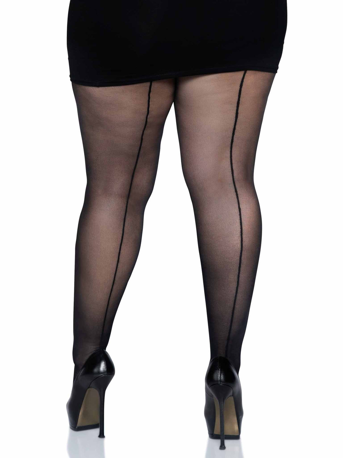 Cadi Sheer Backseam Pantyhose - Plus Size