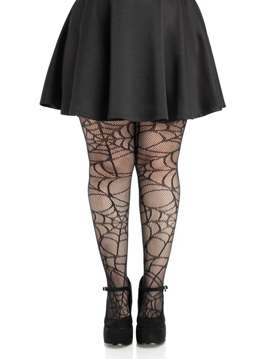 Spiderweb Net Tights - Plus Size