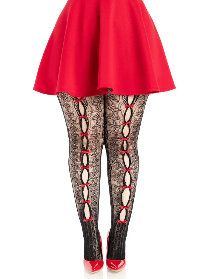 Sweetheart Striped Tights - Plus Size
