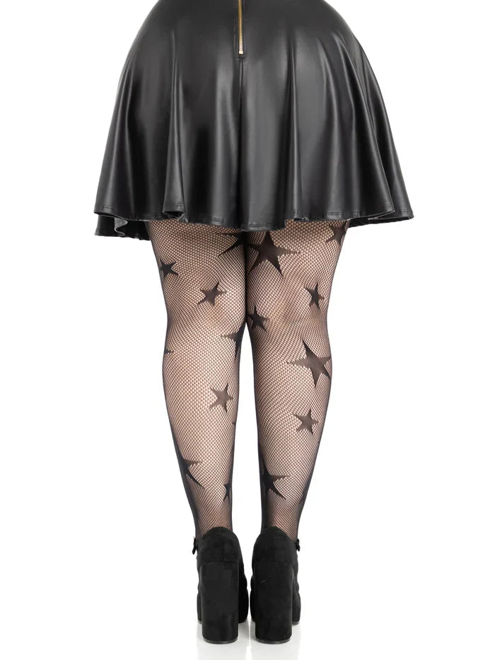 Star Net Tights - Plus Size