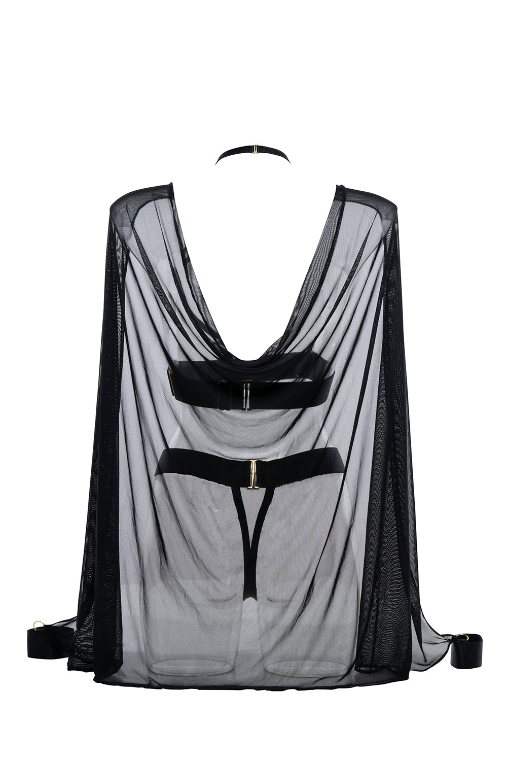 Sweet Little Lies Cape, Harness Top and Panty Set
