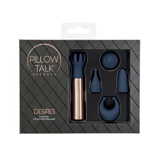 Pillow Talk Secrets Desires 6 Piece Set Navy
