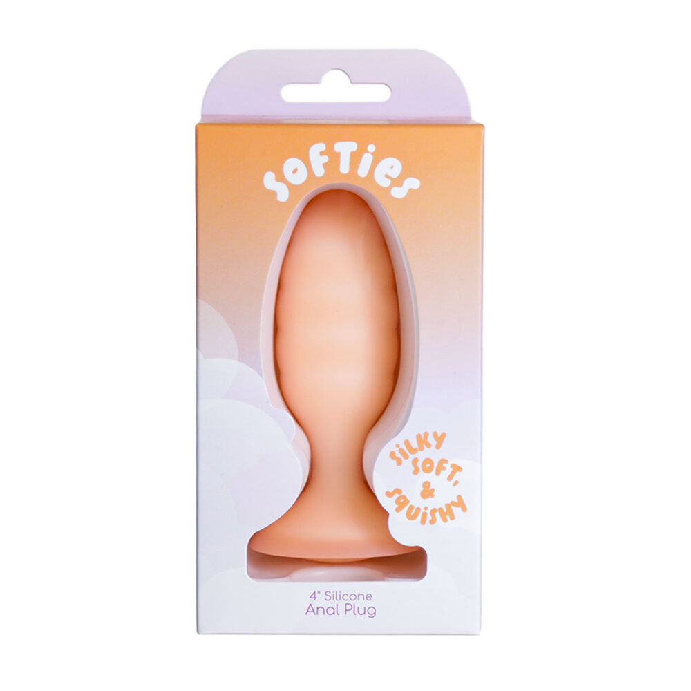 4" Softies Dual Layer Butt Plug Orange