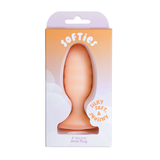 4" Softies Dual Layer Butt Plug Orange
