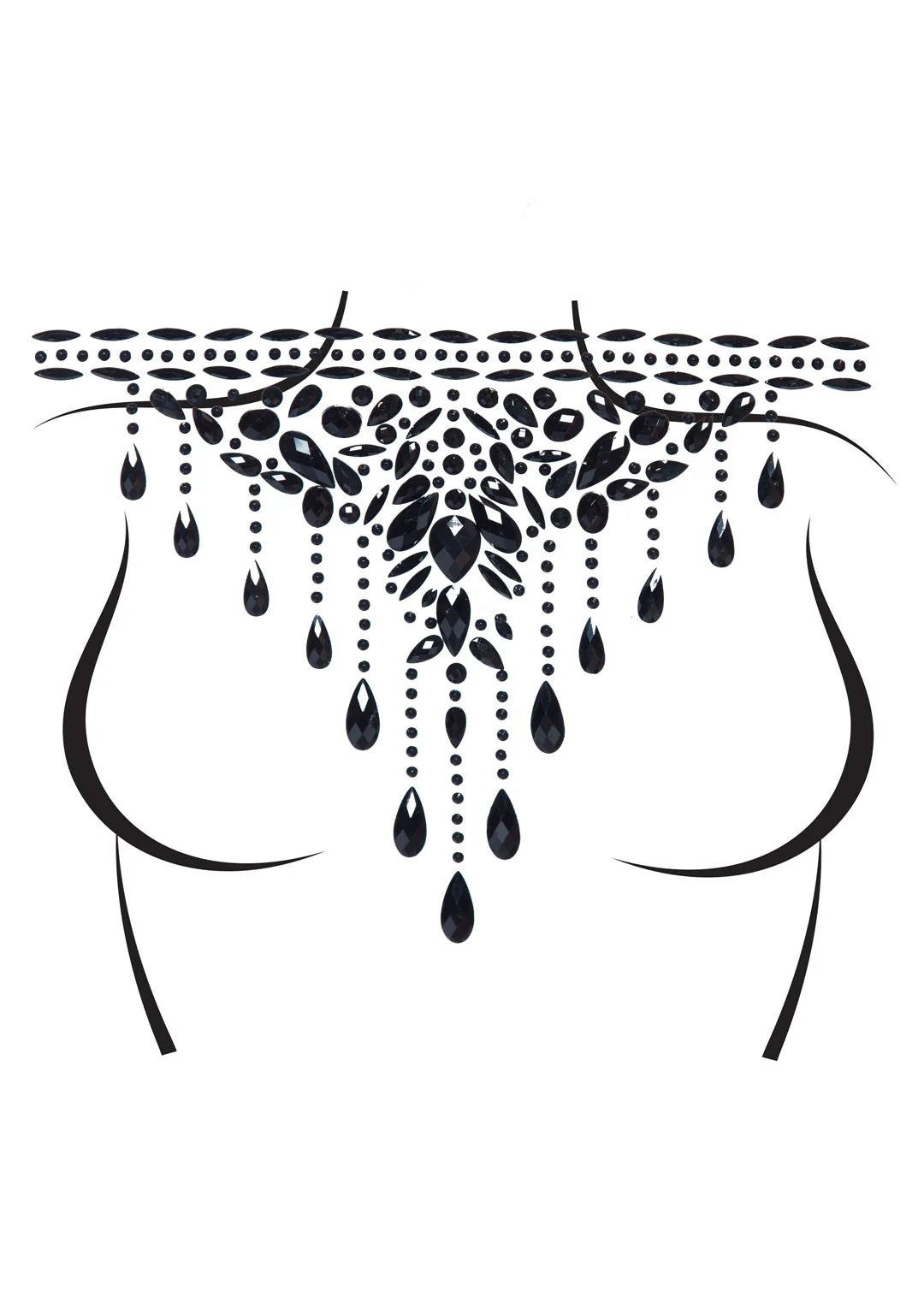 Choker Adhesive Body Jewels Sticker