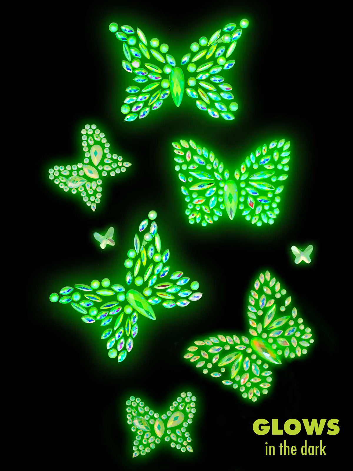 Aurelia Adhesive Glow In The Dark Body Jewels Sticker