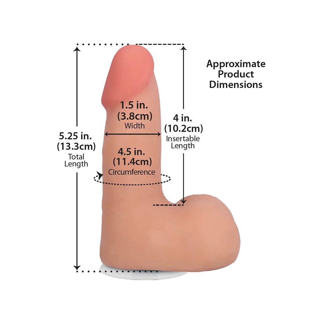 The Realistic UltraSkyn Cock 5″ Vanilla with Balls